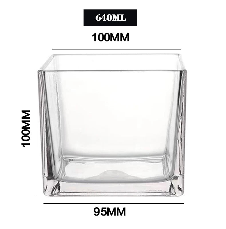 Transparent Square Jars