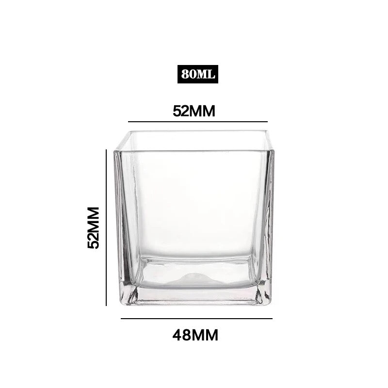Transparent Square Jar 80ml