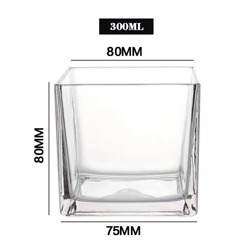 Transparent Square Jars