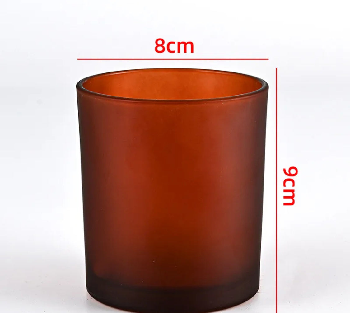 Colored Jar with Metal Lid