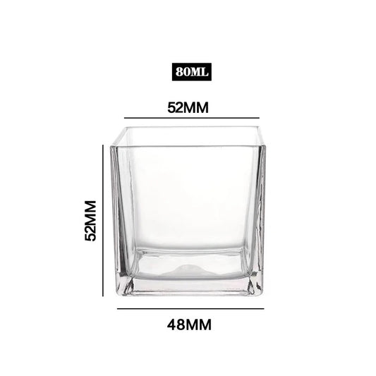 Transparent Square Jars