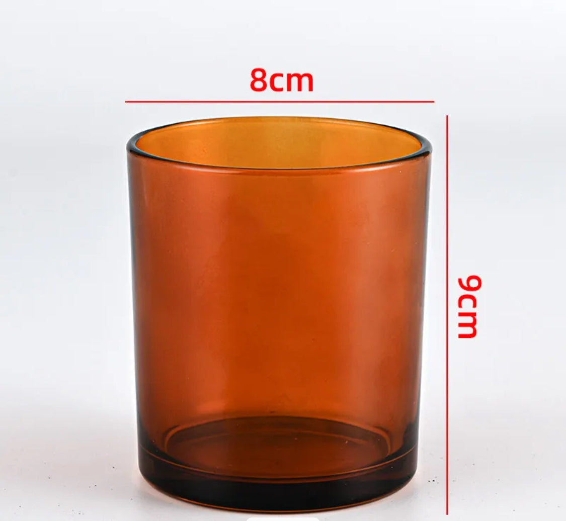 Colored Jar with Metal Lid